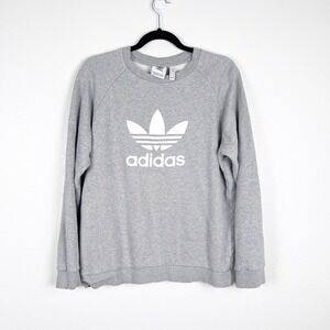 Adidas‎ Women's Crew Neck Pullover Sweatshirt Gray Sz M
